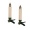 Melrose LED Clip-On Christmas Candle Lights with Timer - 4" - Set of 24